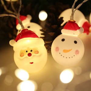 led灯串圣诞节灯圣诞老人雪人串灯电池灯房间卧室装饰灯节日礼品
