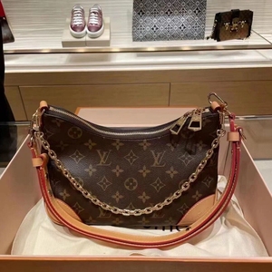 lv/路易威登 女包老花boulogne牛角包链条腋下包单肩斜跨包m45832
