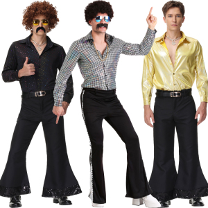 复古disco迪斯科服70年代嬉皮士化妆舞会猫王酒吧摇滚歌手表演装