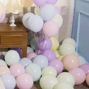 10寸玛卡龙乳胶气球婚房布置装饰结婚庆开业花篮儿童马粉糖果创意