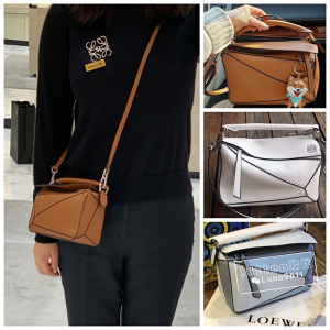 loewe/罗意威女包经典puzzle几何包拼接包mini单肩斜跨手提包