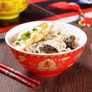 的碗寿宴回礼答谢礼盒套装碗老人生日长寿面碗寿碗饭碗加字4人付款13