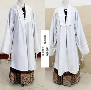 甜甜家原创日常汉服雨衣防风防雨斜防尘披风明制汉元素白色雨季