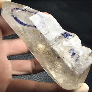 云贵水晶超亮皮权杖骨干双尖水晶 炫彩七彩虹 骸骨开窗涅盘冰糖晶