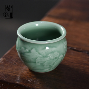 纯手工主人杯山水风水缸杯陶瓷单杯品茗杯功夫茶杯_阿里巴巴找货神器