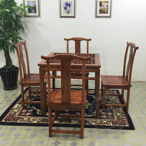 实木餐桌椅组合仿古中式小饭桌明清古典家具茶桌组合厂家直销特价