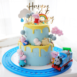 麓屿 卡通小猪生日蛋糕 私房宝宝宴儿童双层蛋糕 厦门