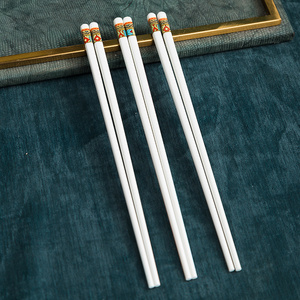 景德镇高档陶瓷筷子家用骨瓷防滑防霉耐高温环保10双套装礼品餐具