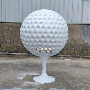 现货玻璃钢仿真高尔夫球雕塑活动开幕式签到圆球半球球体装饰摆件