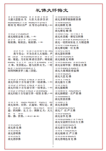 礼佛大忏悔文读诵卡片a4注音防水塑封佛教晚课内容八十八佛忏悔文