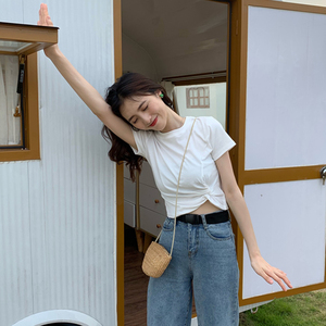 夏天不规则t恤女