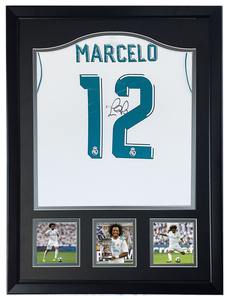 marcelo马塞洛签名球衣(背签) 皇马17-18赛季 含证书 装裱收藏