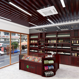 超市烟柜展示柜玻璃转角烟柜收银台烟酒组合背柜香烟柜便利店烟柜