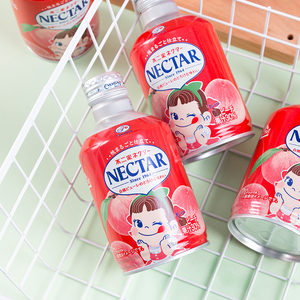 日本进口不二家桃子水白桃纯正果肉果汁0脂肪饮料夏日饮品6瓶装