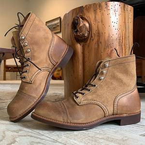 red wing 8083红翼redwing翻毛经典美式休闲圆头系带固特异工装靴