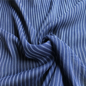 特价出售d家藏蓝色竖条纹真丝乔其纱100%桑蚕丝裙子丝巾布料面料