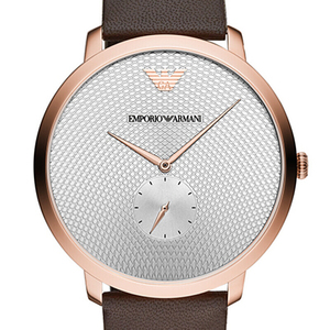 阿玛尼  armani手表男咖啡色皮带休闲商务简约男表 ar11163