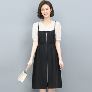 贵伊族女装旗舰店伊莲娜秋天巴黎秋天正品名歌2022夏季新款连衣裙