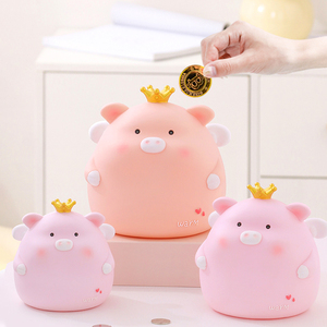防摔卡通小猪存钱罐只进不出2023年新款女孩子大号储蓄罐儿童礼物