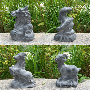 十二生肖青石摆件石头鼠牛虎龙蛇马羊猴鸡狗猪石头12生肖