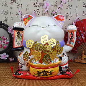 金石工坊超大号大发利市招财猫led彩灯电动摇手招手开业礼品摆件