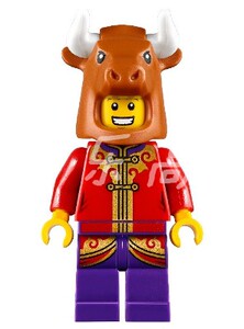 乐高 lego hol224 春节系列 牛头套 生肖牛人仔特价  80106 80107