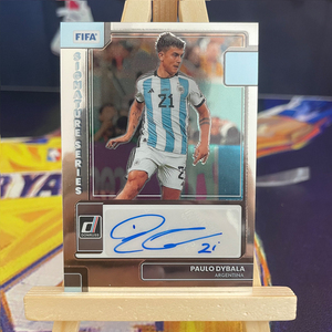 阿根廷迪巴拉足球球星卡签名签字球衣物料帕尼尼卡片亲签限量带编