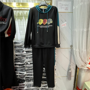 新旭翔2022大码女装休闲运动服减龄洋气大码女装休闲运动服套装