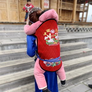 传统老式背带背宝宝婴儿刺绣花背扇云南贵州四川四季用前抱后背式