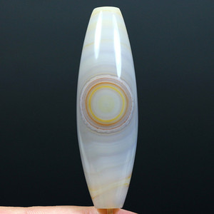 天然巴西玛瑙天珠吊坠海洋玉髓桶珠项坠挂件
