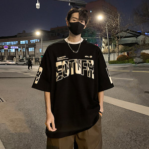 韩国品牌青少年短袖t恤男孩夏装13-15岁初高中学生大童半袖上衣服