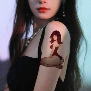 性感美女纹身贴防水持久男女半臂欧美风手臂腿部仿真刺青贴纸