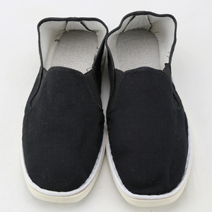 注塑白底布鞋男女松紧口黑面防滑耐磨轻便舒适中老年爸爸妈妈秋