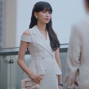 我和我们在一起夏颜孙怡同款白色连衣裙时尚百搭简约休闲私人定制