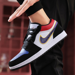 男鞋aj1低帮迷彩联名空军一号北卡蓝low板鞋秋季莆田正版高帮女鞋