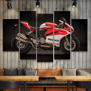 工业风摩托车墙面装饰挂画杜卡迪哈雷机车俱乐部海报装饰画酒吧画