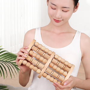 脚底按摩器足底穴位脚部按摩工具木质滚轮式滚脚按脚养生神器家用
