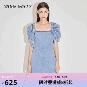 鱼尾裙连衣裙牛仔