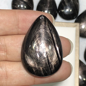 古埃及天然金运石吊坠能量石黑银线水滴吊坠男女蛋面挂坠