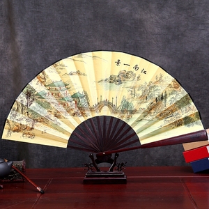 古代古装男女式印花绢布扇 折扇 中国风古典折叠扇子摄影道具