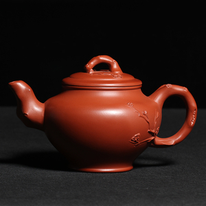 宜兴紫砂壶名家纯手工陈菊华大红袍朱泥功夫泡茶壶 报春壶