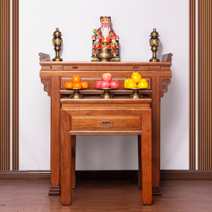 农村中堂实木供桌供台家用佛桌佛台现代简约条案香案台新中式神台