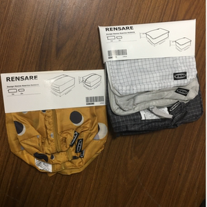 ikea宜家 雷恩萨瑞衣类收纳袋储物袋衣服带化妆袋旅行袋 3件套