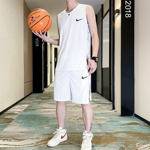 耐克顿冰丝篮球服套装男夏季无袖背心t恤运动衫高中学生速干球衣