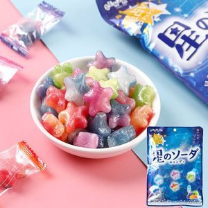 日本进口扇雀饴星星糖三种汽水味夹心糖果水果糖多种口味硬糖结婚