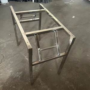 不锈钢折叠架子桌腿支架单层折叠简易支架培训快折叠餐桌脚