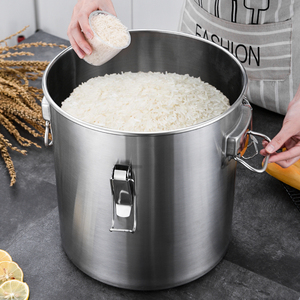 304不锈钢食用油桶 加厚密封桶家用厨房花生米桶牛奶桶50斤装酒桶