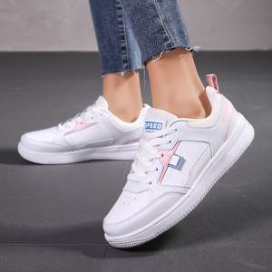 回力女鞋春季小白鞋学生平底百搭板鞋轻便软底休闲鞋皮面运动鞋女