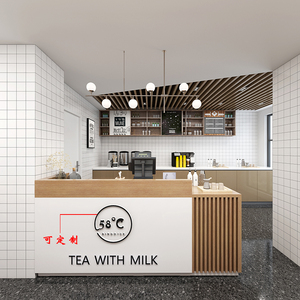 收银台柜台简约现代奶茶店吧台咖啡北欧风格简约收银桌水果店收营