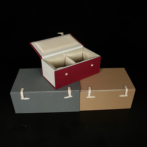 热销紫砂茶具瓷器建盏锦盒一壶两杯六件套银器盖碗礼品包装盒定制